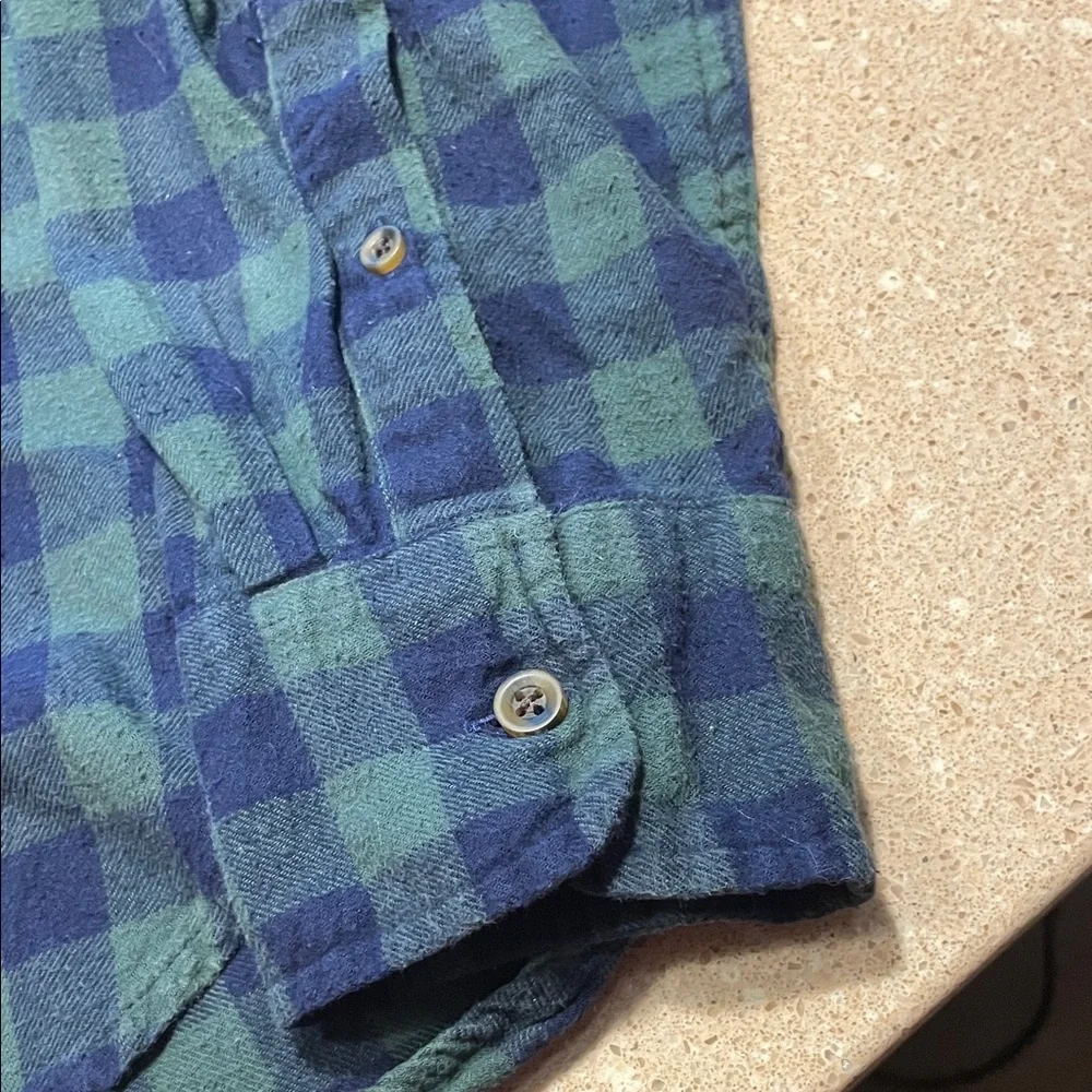 J. Crew Navy and Forest Checkered Men's Shirt